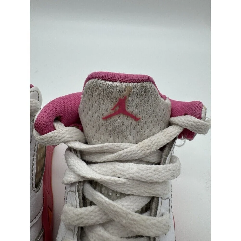 Air Jordan 5 Retro Sneaker Toddler US 4C Kid's Pink Orange 725172-168 Nike